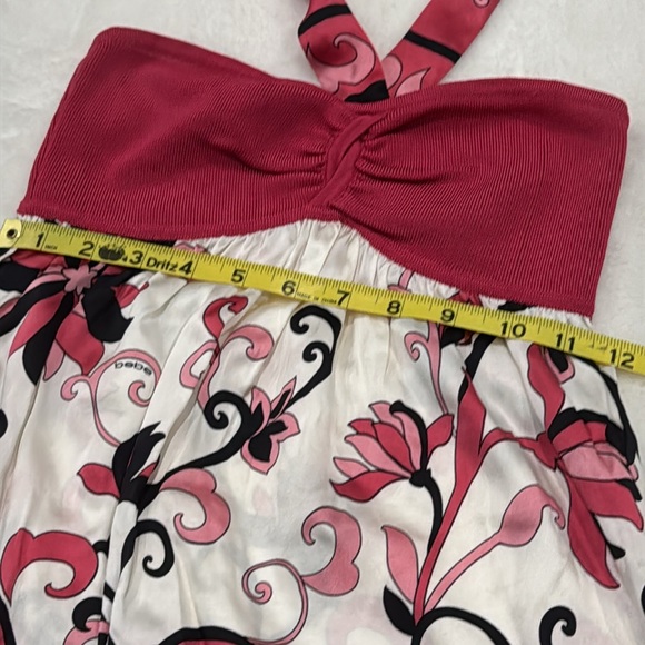 Bebe Pink and Black Silk Halter Top NWOT - Picture 6 of 7